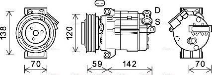 Ava Quality Cooling CTK063 - Compressore, Climatizzatore autozon.pro