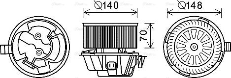 Ava Quality Cooling DA8012 - Ventilatore abitacolo autozon.pro