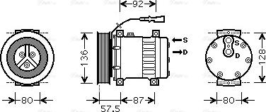 Ava Quality Cooling DFAK033 - Compressore, Climatizzatore autozon.pro