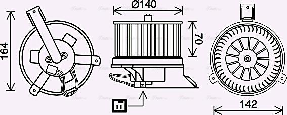 Ava Quality Cooling DN8434 - Ventilatore abitacolo autozon.pro