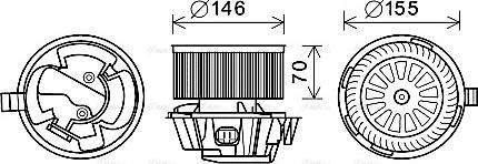 Ava Quality Cooling DN8384 - Ventilatore abitacolo autozon.pro