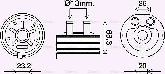 Ava Quality Cooling DN3443 - Radiatore olio, Olio motore autozon.pro