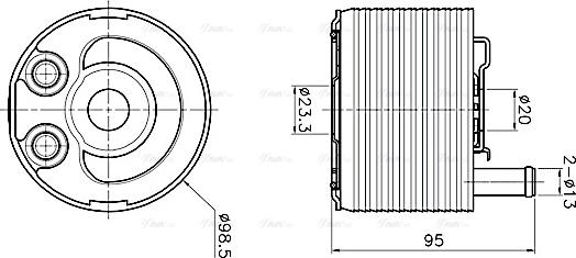 Ava Quality Cooling DN3483 - Radiatore olio, Olio motore autozon.pro