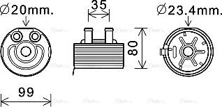 Ava Quality Cooling DN3431 - Radiatore olio, Olio motore autozon.pro