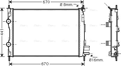 Ava Quality Cooling DN2361 - Radiatore, Raffreddamento motore autozon.pro