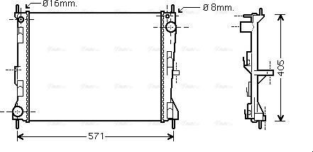 Ava Quality Cooling DN 2235 - Radiatore, Raffreddamento motore autozon.pro