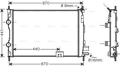 Ava Quality Cooling DNA2287 - Radiatore, Raffreddamento motore autozon.pro