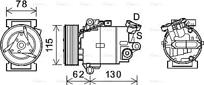 Ava Quality Cooling DNAK386 - Compressore, Climatizzatore autozon.pro