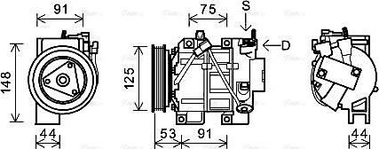 Ava Quality Cooling DNAK335 - Compressore, Climatizzatore autozon.pro