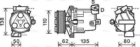 Ava Quality Cooling DNK342 - Compressore, Climatizzatore autozon.pro