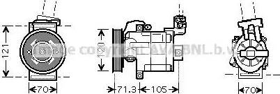 Ava Quality Cooling DN K306 - Compressore, Climatizzatore autozon.pro