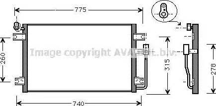 Ava Quality Cooling DW 5031 - Condensatore, Climatizzatore autozon.pro