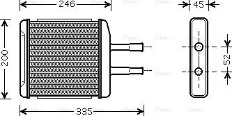 Ava Quality Cooling DW 6059 - Scambiatore calore, Riscaldamento abitacolo autozon.pro