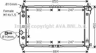 Ava Quality Cooling DW 2068 - Radiatore, Raffreddamento motore autozon.pro