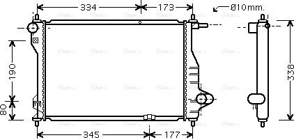 Ava Quality Cooling DW 2075 - Radiatore, Raffreddamento motore autozon.pro