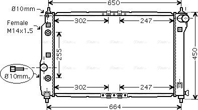 Ava Quality Cooling DWA2068 - Radiatore, Raffreddamento motore autozon.pro