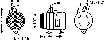 Ava Quality Cooling DWAK079 - Compressore, Climatizzatore autozon.pro