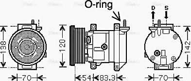 Ava Quality Cooling DWAK071 - Compressore, Climatizzatore autozon.pro