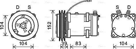 Ava Quality Cooling DZAK013 - Compressore, Climatizzatore autozon.pro