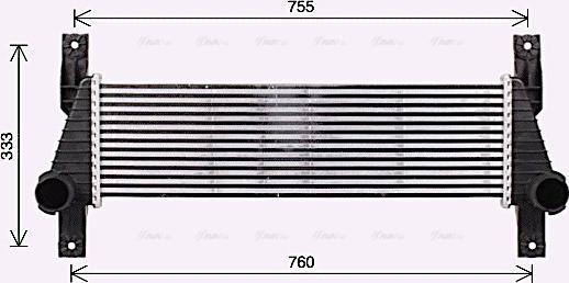 Ava Quality Cooling FD4655 - Intercooler autozon.pro