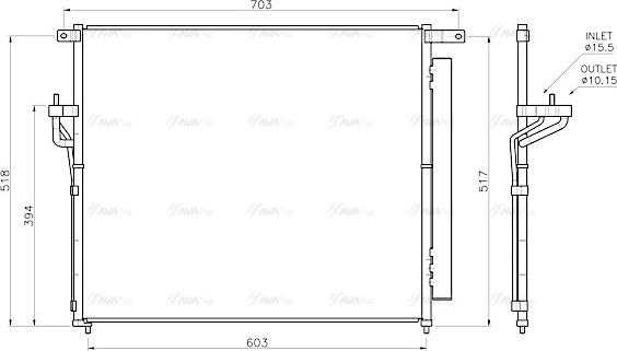 Ava Quality Cooling FD5706D - Condensatore, Climatizzatore autozon.pro