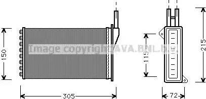 Ava Quality Cooling FD 6103 - Scambiatore calore, Riscaldamento abitacolo autozon.pro