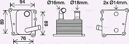 Ava Quality Cooling FD3598 - Radiatore olio, Olio motore autozon.pro