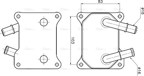 Ava Quality Cooling FD3699 - Radiatore olio, Olio motore autozon.pro