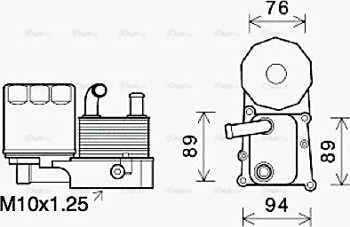 Ava Quality Cooling FD3686H - Radiatore olio, Olio motore autozon.pro