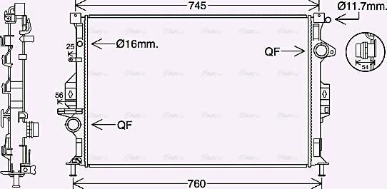 Ava Quality Cooling FD2639 - Radiatore, Raffreddamento motore autozon.pro