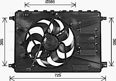 Ava Quality Cooling FD7554 - Ventola, Raffreddamento motore autozon.pro