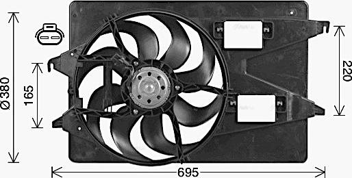 Ava Quality Cooling FD7555 - Ventola, Raffreddamento motore autozon.pro