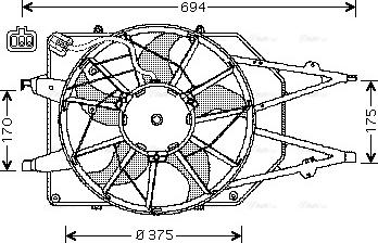 Ava Quality Cooling FD 7508 - Ventola, Raffreddamento motore autozon.pro