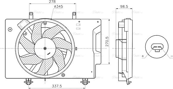 Ava Quality Cooling FD7709 - Ventola, Raffreddamento motore autozon.pro