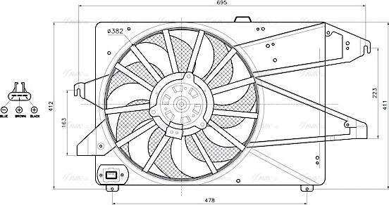 Ava Quality Cooling FD7713 - Ventola, Raffreddamento motore autozon.pro