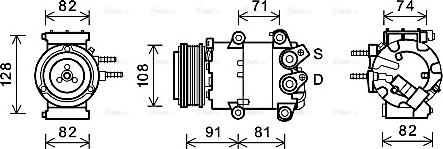 Ava Quality Cooling FDAK498 - Compressore, Climatizzatore autozon.pro