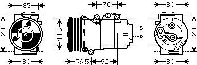 Ava Quality Cooling FDAK497 - Compressore, Climatizzatore autozon.pro