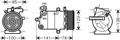 Ava Quality Cooling FDAK417 - Compressore, Climatizzatore autozon.pro