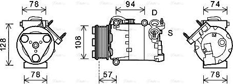 Ava Quality Cooling FDAK482 - Compressore, Climatizzatore autozon.pro