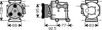 Ava Quality Cooling FDAK434 - Compressore, Climatizzatore autozon.pro