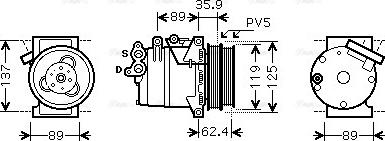 Ava Quality Cooling FD K433 - Compressore, Climatizzatore autozon.pro