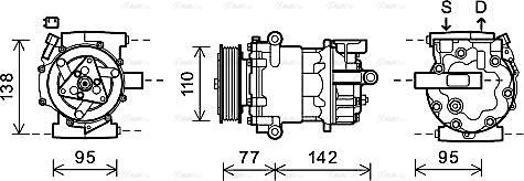 Ava Quality Cooling FDAK470 - Compressore, Climatizzatore autozon.pro