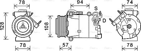 Ava Quality Cooling FDAK587 - Compressore, Climatizzatore autozon.pro