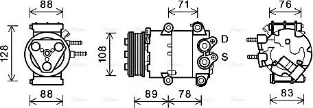 Ava Quality Cooling FDAK571 - Compressore, Climatizzatore autozon.pro