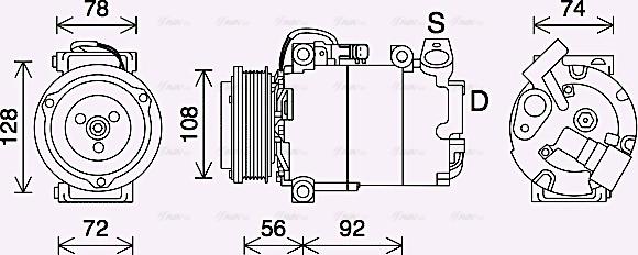 Ava Quality Cooling FDAK637 - Compressore, Climatizzatore autozon.pro