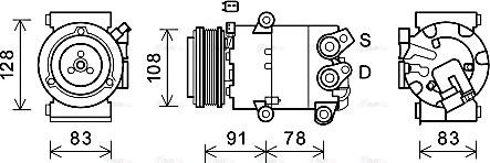 Ava Quality Cooling FDAK621 - Compressore, Climatizzatore autozon.pro