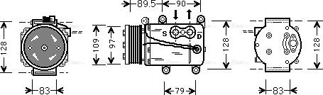 Ava Quality Cooling FDAK082 - Compressore, Climatizzatore autozon.pro