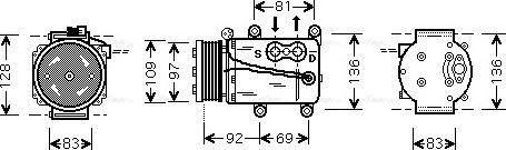 Ava Quality Cooling FDAK171 - Compressore, Climatizzatore autozon.pro