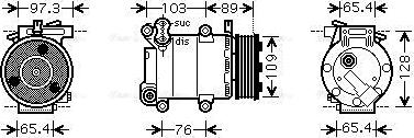 Ava Quality Cooling FDAK391 - Compressore, Climatizzatore autozon.pro