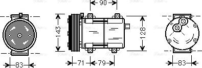 Ava Quality Cooling FDAK279 - Compressore, Climatizzatore autozon.pro